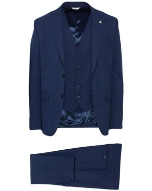 Manuel Ritz Suit Polyester, Viscose, Elastane - Blue