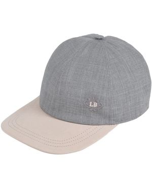 Luigi Borrelli Napoli Hat Wool, Leather - Gray