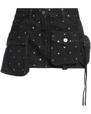 The Attico Denim Skirt Cotton, Glass - Black