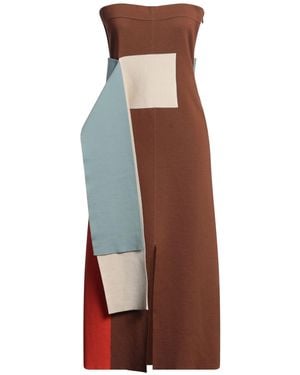 Fendi Midi Dress Wool, Polyamide, Elastane - Brown