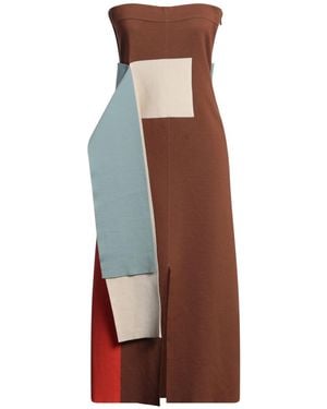 Fendi Vestito Midi - Marrone