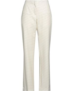 JW Anderson Ivory Pants Wool, Polyester, Elastane - White