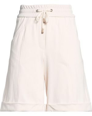 Peserico Shorts & Bermuda Shorts Cotton, Polyester, Silk, Elastane - Natural
