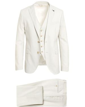 Paoloni Suit Virgin Wool, Elastane - White