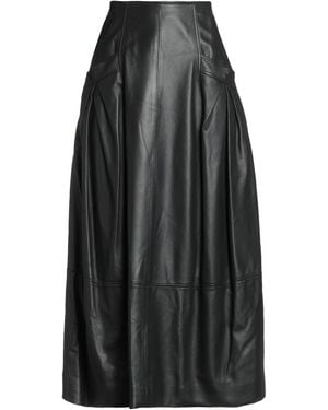 Alberta Ferretti Midi Skirt Lambskin - Gray