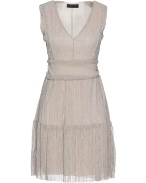 VANESSA SCOTT Mini Dress Polyester, Lurex - Grey