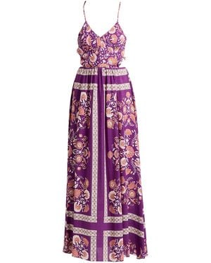 Antik Batik Vestido largo - Morado
