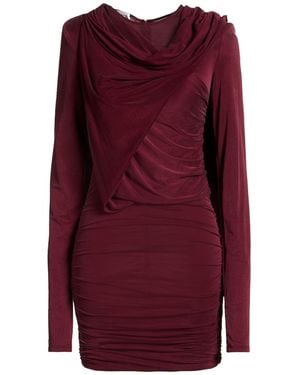 ANDAMANE Burgundy Mini Dress Cupro, Elastane - Purple