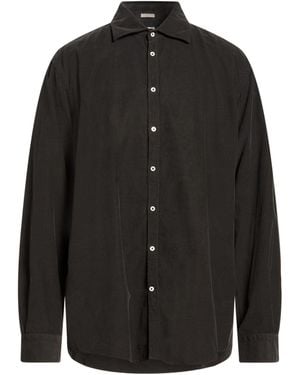 Massimo Alba Dark Shirt Cotton - Black