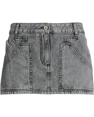 The Attico Charcoal Denim Skirt Cotton - Gray