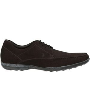 Tod's Dark Lace-Up Shoes Leather - Black