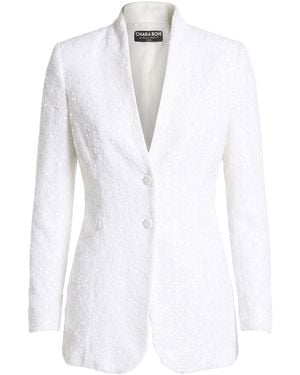 La Petite Robe Di Chiara Boni Blazer Polyester, Polyamide, Elastane - White