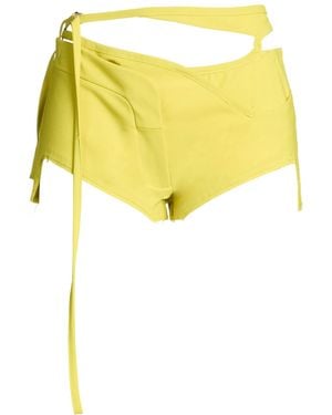 OTTOLINGER Lime Shorts & Bermuda Shorts Polyester, Virgin Wool, Elastane - Yellow