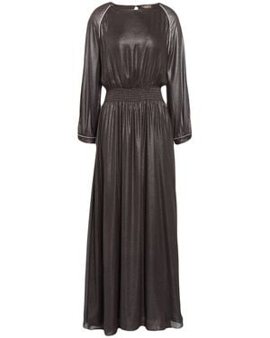 Peserico Dark Maxi Dress Polyester, Polyurethane - Black