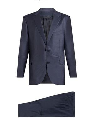 ZEGNA Suit Wool - Blue