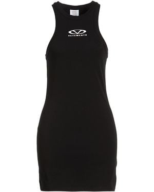 Vetements Mini Dress Cotton, Elastane - Black