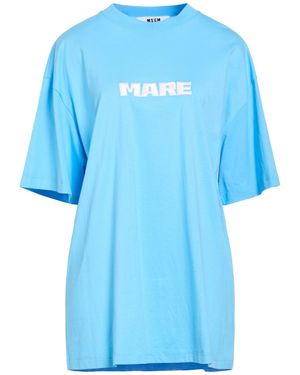 MSGM Azure T-Shirt Cotton - Blue