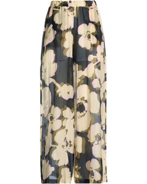 Roberto Collina Trousers Cotton, Silk - Metallic