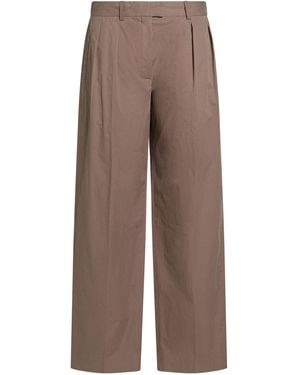 The Row Trousers Cotton - Brown