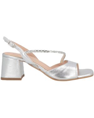 Cinzia Soft Sandals Textile Fibres - White