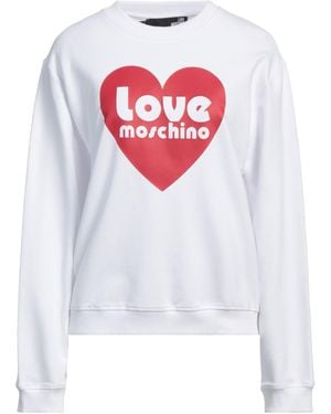 Love Moschino Sweatshirt Cotton, Elastane - White