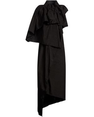 Uma Wang Maxi Dress Silk, Polyamide, Elastane - Black