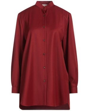 Agnona Brick Shirt Wool - Red