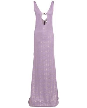 Elisabetta Franchi Maxi Dress Viscose, Elastane - Purple