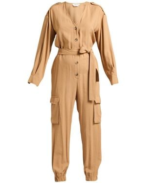 Anna Molinari Camel Jumpsuit Viscose, Polyester - Natural