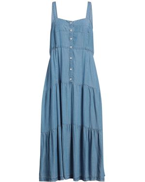 Pepe Jeans Midi Dress Lyocell - Blue