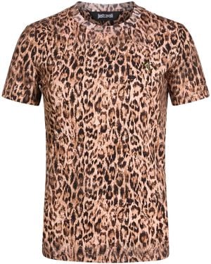 Just Cavalli Light T-Shirt Cotton, Elastane - White