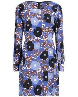 Laura Urbinati Mini Dress Silk, Elastane - Blue