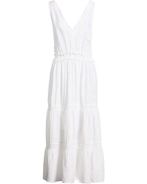 120% Lino Maxi Dress Linen - White
