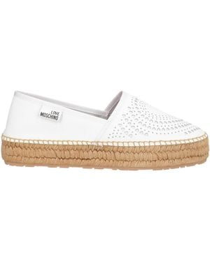 Love Moschino Espadrilles Leather, Textile Fibres - White