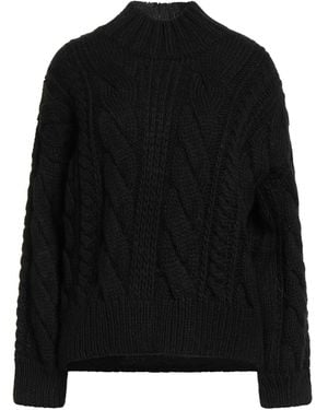 Soallure Turtleneck Acrylic, Alpaca Wool, Wool, Viscose - Black