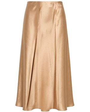 Alberta Ferretti Midi Skirt - Natural