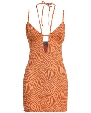 Miss Bikini Mini Dress Polyamide, Elastic Fibers, Metallic Fiber - Orange