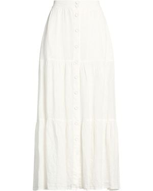 120% Lino Maxi Skirts - White