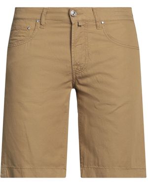 Jacob Cohen Camel Shorts & Bermuda Shorts Cotton, Linen, Lyocell, Elastane - Natural