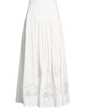 Sandro Midi Skirt Cotton - White