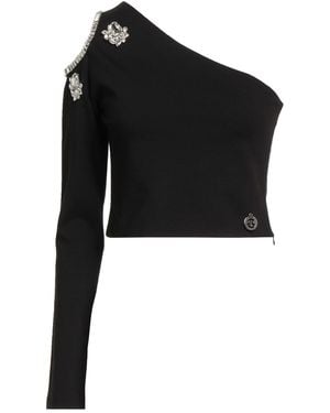Gaelle Paris Top Viscose, Polyamide, Elastane - Black
