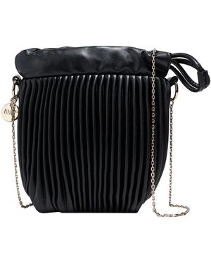 Red(V) Cross-Body Bag Leather - Black