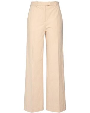 Circolo 1901 Cream Trousers Cotton, Elastane - Natural