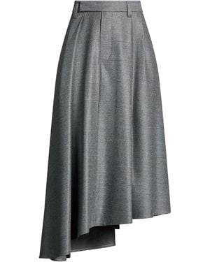 Brunello Cucinelli Midi Skirt Virgin Wool - Grey