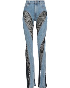 Mugler Jeans Cotton, Elastomultiester, Polyamide, Viscose, Elastane - Blue