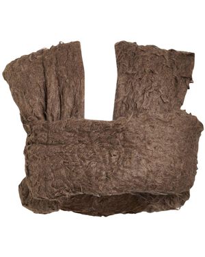 Rick Owens Khaki Puffer Alpaca Wool, Silk - Brown