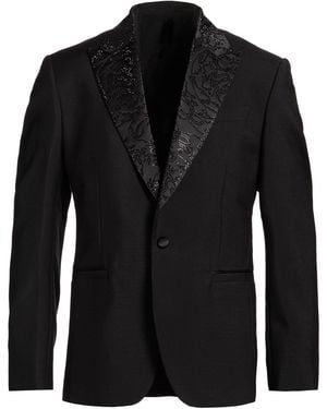 Versace Blazer Mohair Wool, Virgin Wool, Polyester, Crystal - Black