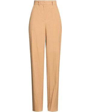 Marella Trousers Linen, Viscose, Elastane - Natural