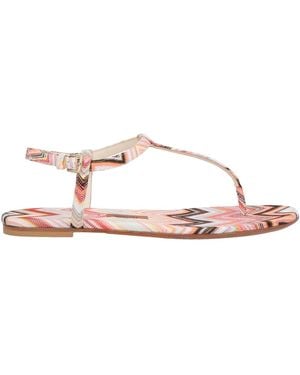 Missoni Coral Thong Sandal Textile Fibers - Pink