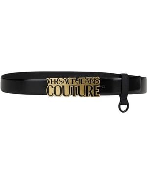 Versace Jeans Couture Belt Calfskin, Metal - Black
